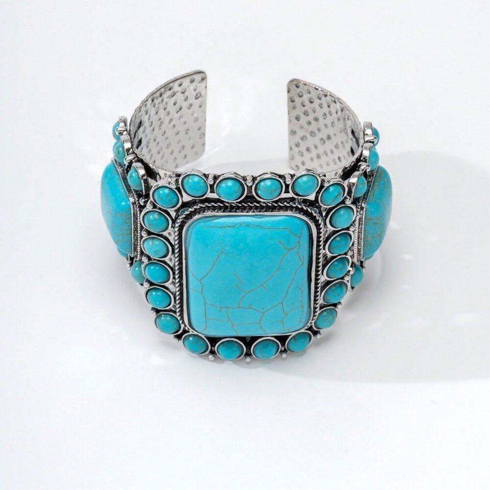Western Cowboy Women's Wide Cuff Boho Casual Bracelet - Picture 2 of 6